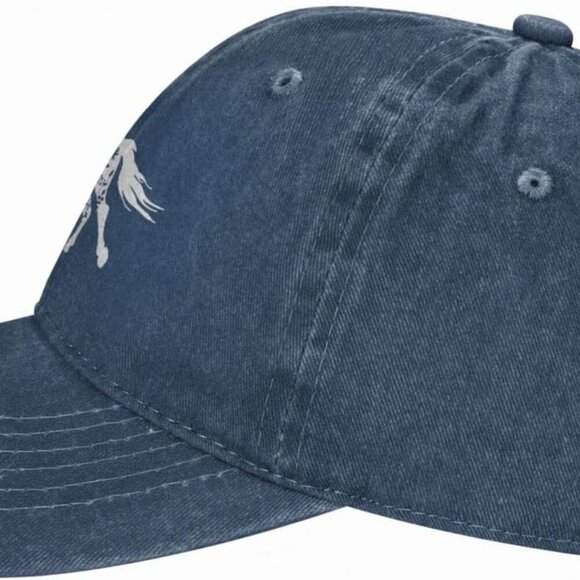 Women's Cotton Floral Horse Hat Adjustable Washed Vintage Baseball Cap - Picture 3 of 8